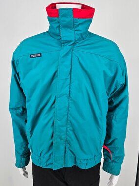 Vintage 1990s Columbia Sportswear Teal Bugaboo 3-in-1 Interchange Jacket (L)